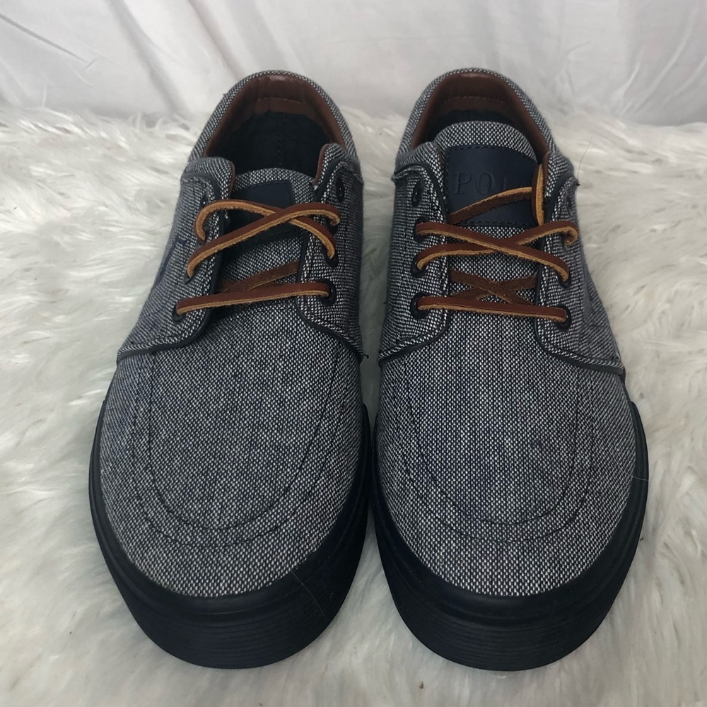 Polo Ralph Lauren Men’s Faxon Low Blue Denim Sneakers, Size 7.5 D, NWT